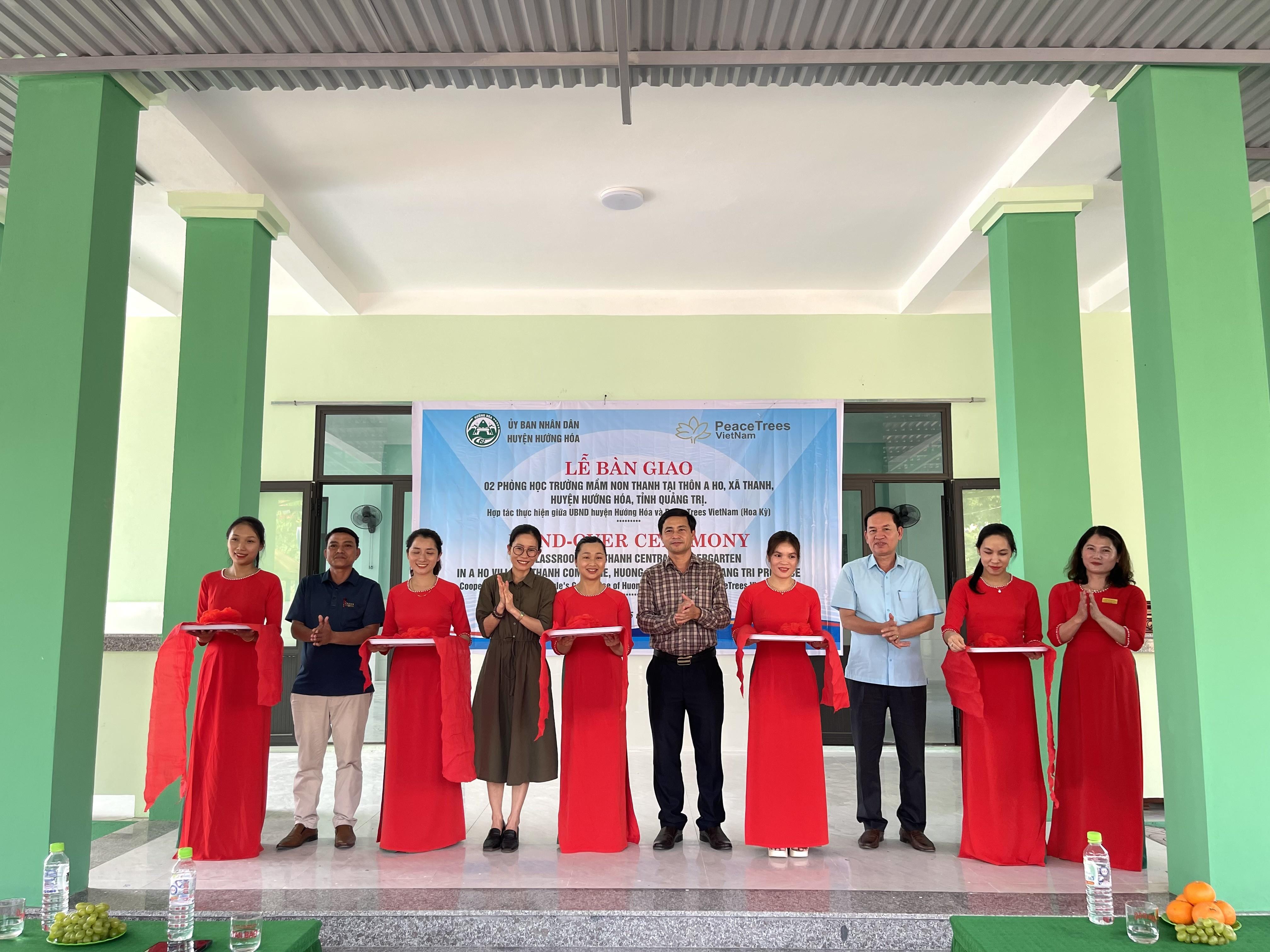 Hướng Hóa: Bàn giao 2 phòng học Trường Mầm non trung tâm xã Thanh