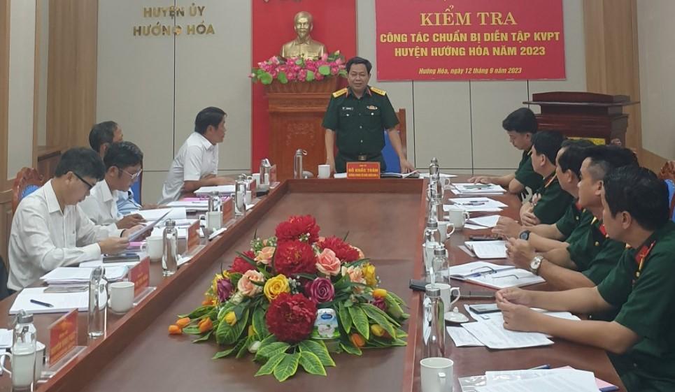 Cục Chính trị Quân khu 4: Kiểm tra công tác chuẩn bị Diễn tập Khu vực phòng thủ huyện Hướng Hóa