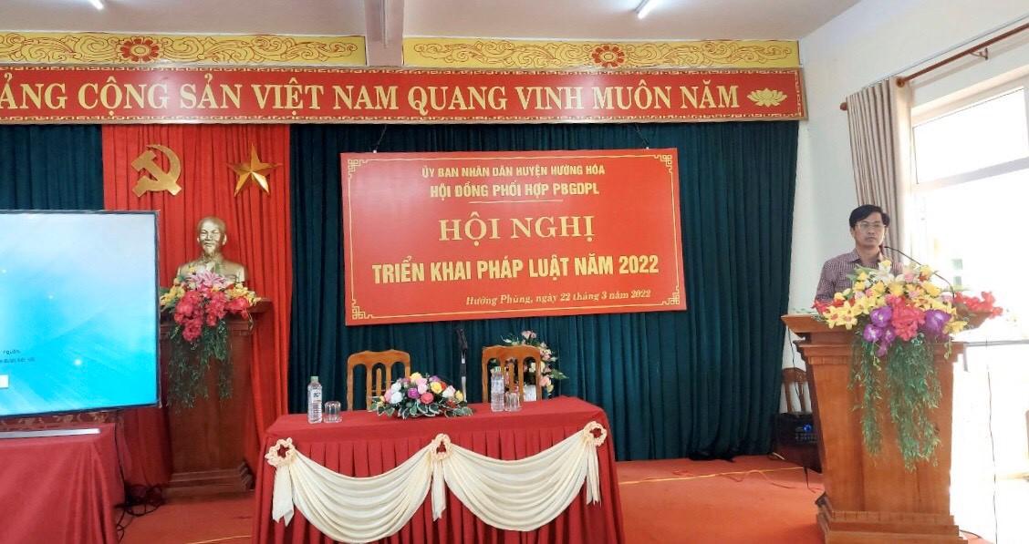 Phòng Tư pháp huyện Hướng Hóa tổ chức Hội nghị triển...