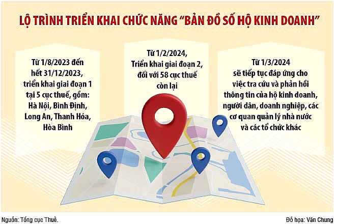 Chức năng “ Bản đồ số hộ kinh doanh”